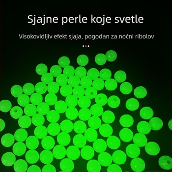 Svijetleće ribarske perle – set od 1000 plastičnih okruglih perli za mamce