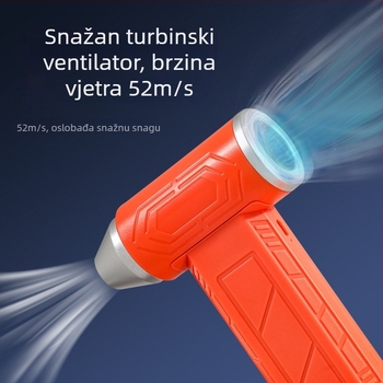 Rongba Snažan turbo usisavač za automobil s integriranim usisavanjem i ispuhom, mini prijenosni ručni uređaj