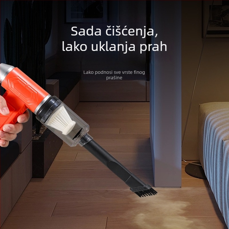 Rongba Snažan turbo usisavač za automobil s integriranim usisavanjem i ispuhom, mini prijenosni ručni uređaj