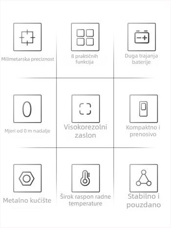 NKL01 laserski mjerač dometa – ručni, kompaktan, elektronički mjerni alat