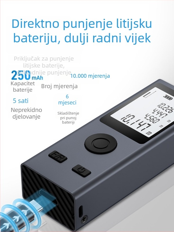 NKL01 laserski mjerač dometa – ručni, kompaktan, elektronički mjerni alat