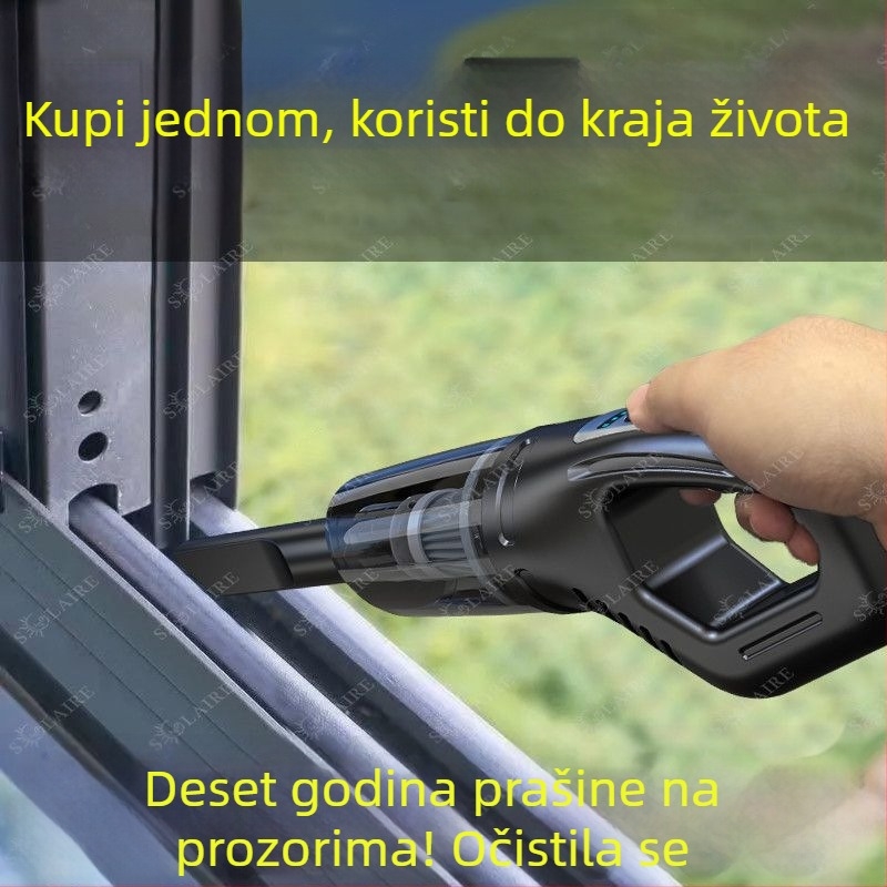 Bežični usisavač za automobil i dom, 20000 Pa usisavanja, 300 W, trajanje baterije 60 minuta ili više, punjiv