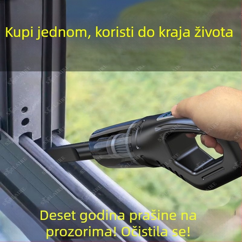 Bežični usisavač za automobil i dom, 20000 Pa usisavanja, 300 W, trajanje baterije 60 minuta ili više, punjiv