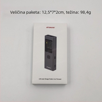 Duke LS6 Prijenosni laserski mjerač dometa s infracrvenim laserom, punjiv, visoka preciznost elektronički mjerni alat, tijelo od aluminijske legure, raspon 0–40 m, masa 62 g, serija LS6.
