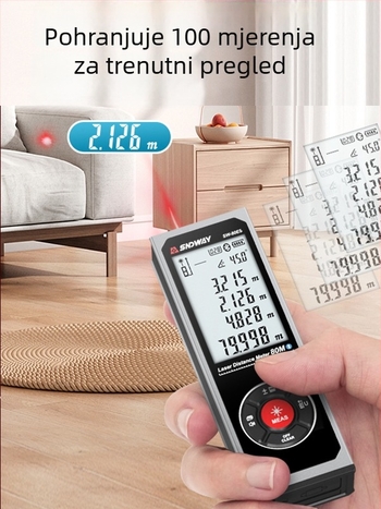 Shendawei mini Bluetooth laserski mjerač udaljenosti, ručni infracrveni mjerni alat, elektronički mjerni alat za mjerenje prostorija, visoka preciznost