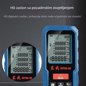 Dongcheng laserski daljinomjer, 40/60/80 m, IR mjerenje, visoka preciznost, elektronički mjerni alat