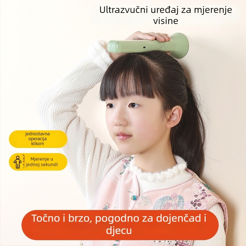 Ultrazvučni visinomjer – prijenosni elektronički mjerač za kućnu upotrebu, dječji mjerač visine