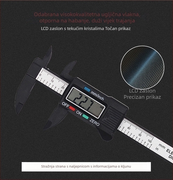 Digitalni šubler s Vernier skalom, visoka preciznost, 0–150 mm, kompaktan mjerni alat