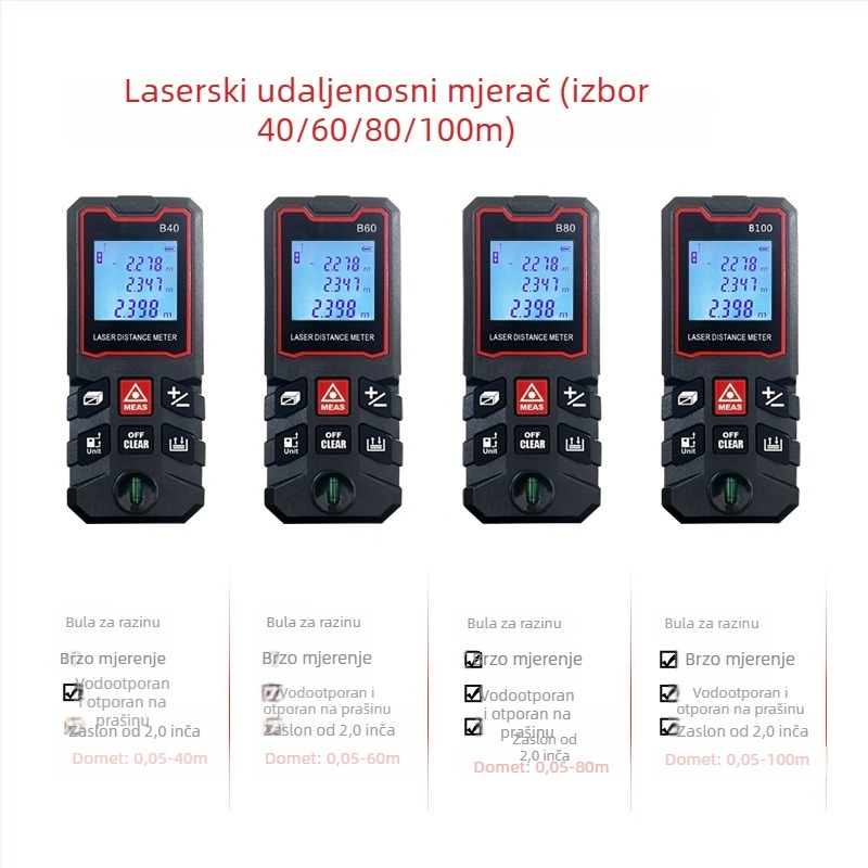 Jin shengxiang ručni laserski daljinomjer, infracrveni elektronički mjerni alat za udaljenost