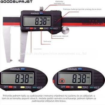 Digitalni kaliper za mjerenje kočnog diska i pločica, 0-70 mm