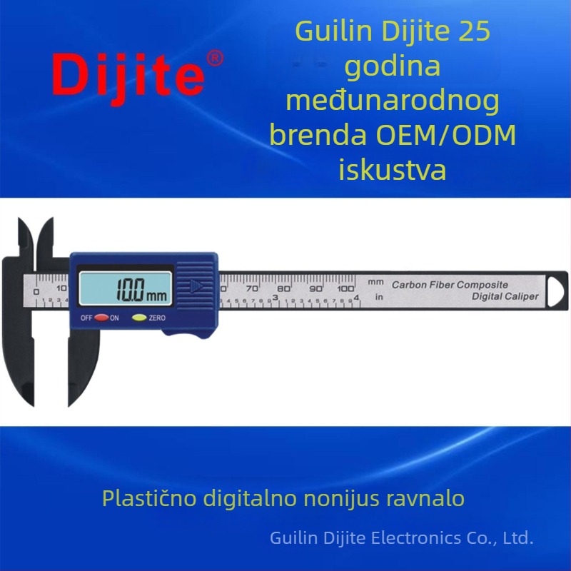Dijite digitalni šubler, 0-100 mm, plastični
