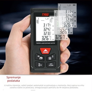 Teanz TA511A laserski mjerač dometa, prijenosni infracrveni mjerni uređaj, memorija 99 mjerenja