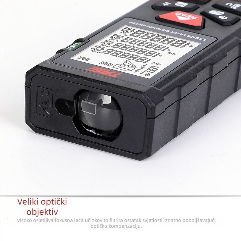 Teanz TA511A laserski mjerač dometa, prijenosni infracrveni mjerni uređaj, memorija 99 mjerenja