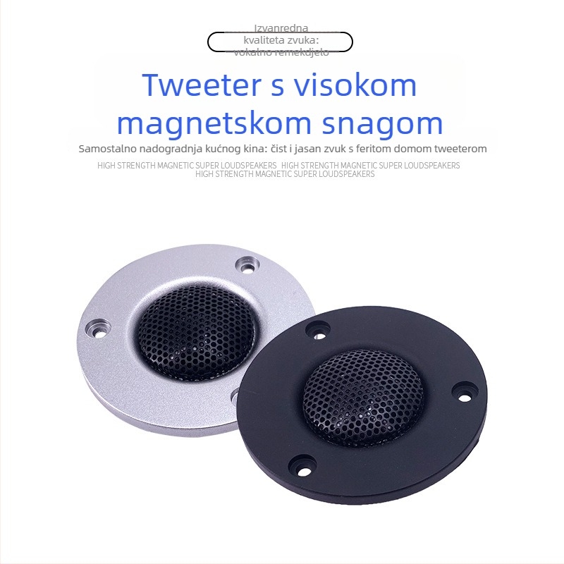 Tweeter visokih frekvencija Iron Net Treble za kućni audio – promjer 74 mm, masa 120 g, 30 W, mono