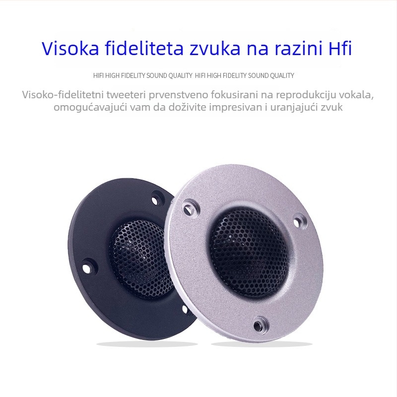 Tweeter visokih frekvencija Iron Net Treble za kućni audio – promjer 74 mm, masa 120 g, 30 W, mono