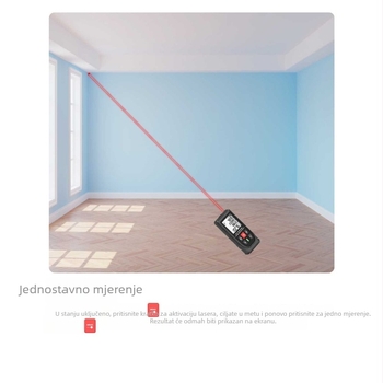 Ručni laserski daljinomjer Hy50c serija, Hongxiangtong – za instalacijske projekte, mjerenje udaljenosti, površine i volumena, Pitagorino mjerenje, visoka preciznost