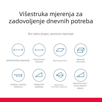 Laserski mjerač udaljenosti s infracrvenim mjerenjem, elektronički mjerač, visoko precizan laserski mjerač
