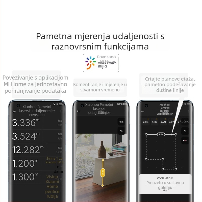 Little Monkey Tools Laserski mjerač udaljenosti Qwcjy001 Infracrveno mjerenje
