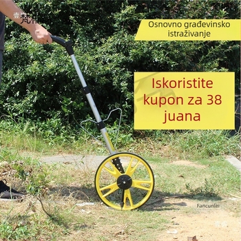 Otporni mehanički mjerač udaljenosti s kolom, elektronički kotač-uređaj, ručni valjkasti mjerni alat za mjerenje cesta