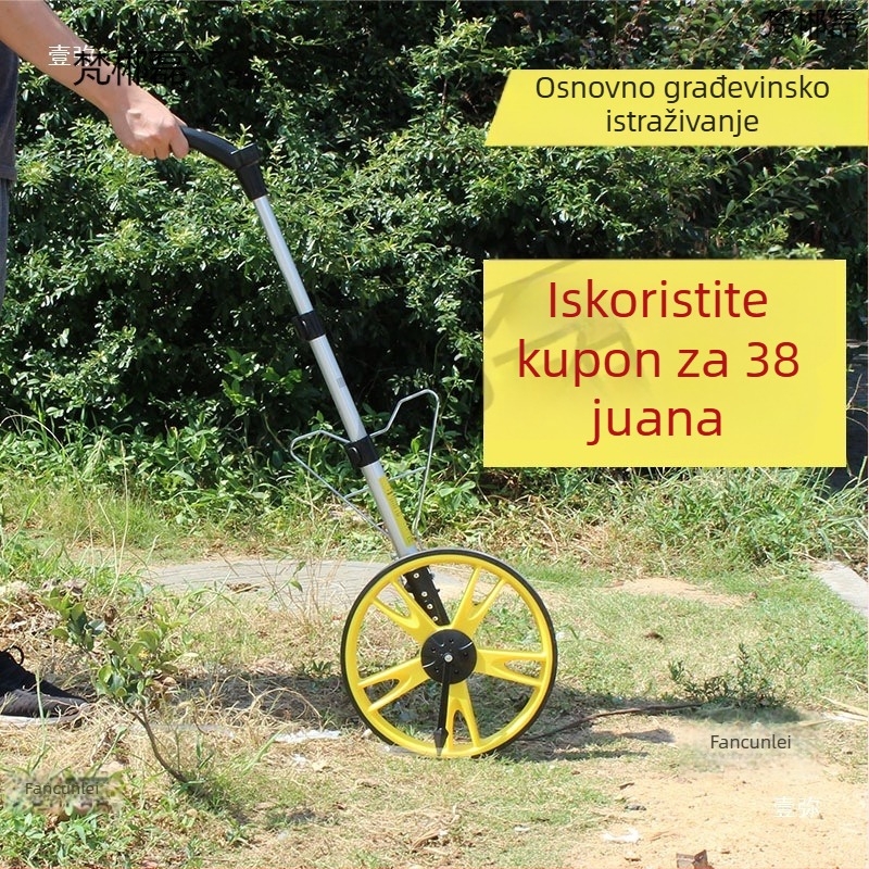 Otporni mehanički mjerač udaljenosti s kolom, elektronički kotač-uređaj, ručni valjkasti mjerni alat za mjerenje cesta