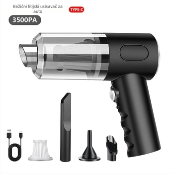 Ručni automobilni usisivač s brushless motorom, visoka usisna snaga 11000 Pa, 7.4V, 120W, USB punjenje