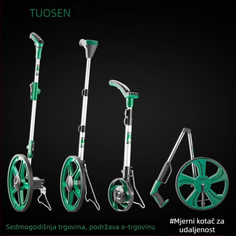 Tuosen ručni mjerač udaljenosti – Visoko precizan mjerni kotač, raspon mjerenja 9999, točnost 1