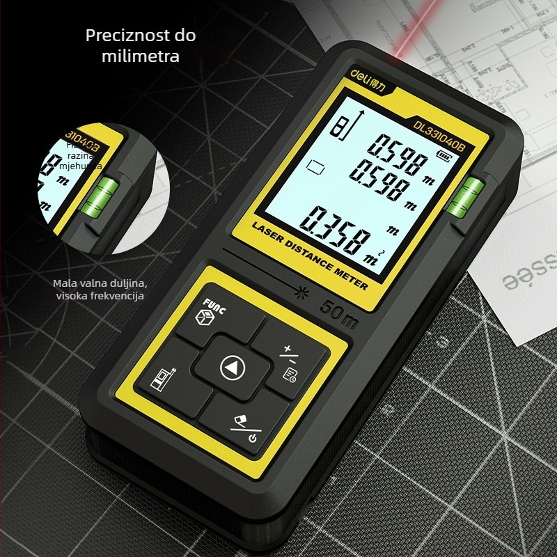 Prijenosni laserski daljinomjer, visoke preciznosti, digitalni infracrveni mjerni instrument