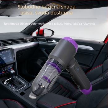 Bežični usisavač za auto, prijenosni ručni, punjivi USB, ugrađena baterija, 100 W, usisna snaga 15,1–20 kPa, suho usisavanje, posuda za prašinu