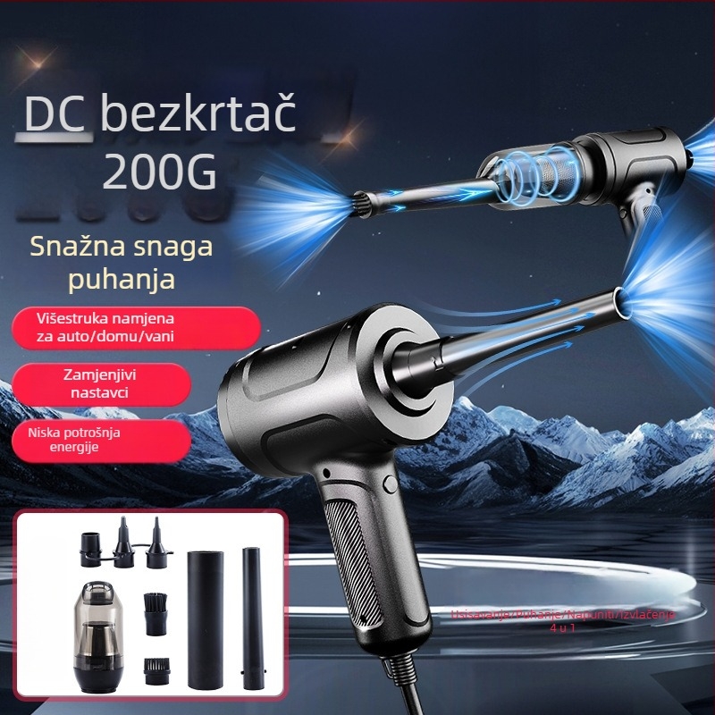 Automobilski usisavač s integriranim puhanjem i usisavanjem, kabelski, 3 m kabel, plosni nastavak, bez baterije