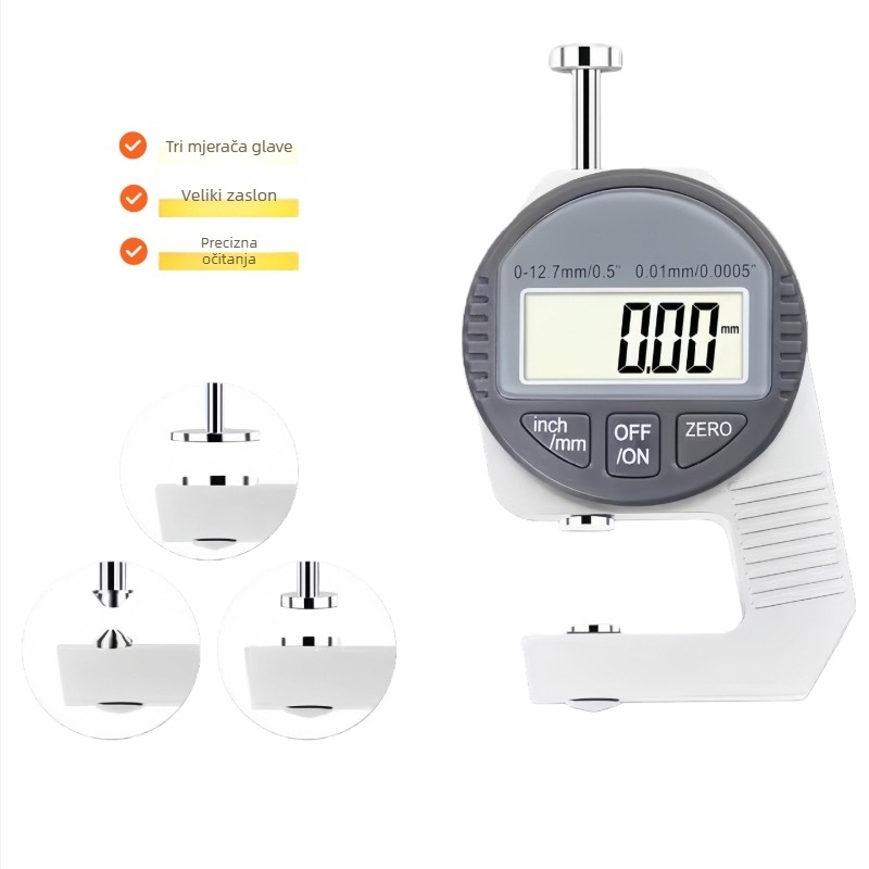 Mini mjerni alat za debljinu s digitalnim zaslonom, elektronički kaliper visoke preciznosti, 0–10 mm