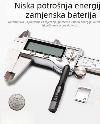 Digitalni kaliper od nehrđajućeg čelika, raspon 150 mm, točnost 0,02 mm, neto težina 350 g