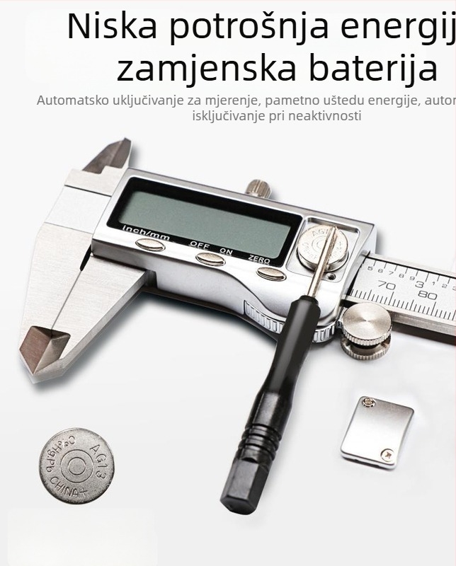 Digitalni kaliper od nehrđajućeg čelika, raspon 150 mm, točnost 0,02 mm, neto težina 350 g