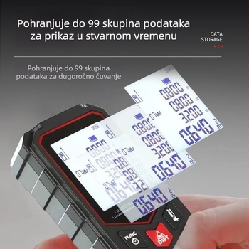 Ručni laserski daljinomjer s infracrvenim senzorom, za unutarnju upotrebu, višenamjenski elektronički mjerač udaljenosti