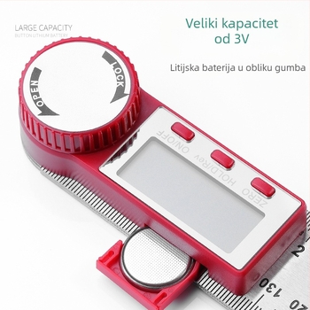 Elektronički digitalni kutomjer s zaslonom, visoka točnost, industrijski mjerni alat za stolariju, višenamjenski kutomjer