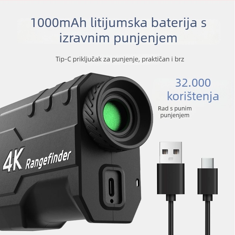 Golf laser mjerač udaljenosti s infracrvenim ručnim mjeračem, visoka preciznost mjerenja udaljenosti, kuta i visine