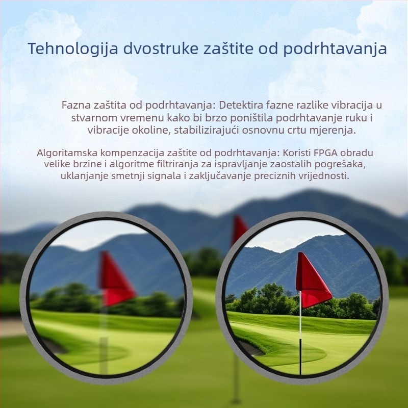 Golf laser mjerač udaljenosti s infracrvenim ručnim mjeračem, visoka preciznost mjerenja udaljenosti, kuta i visine
