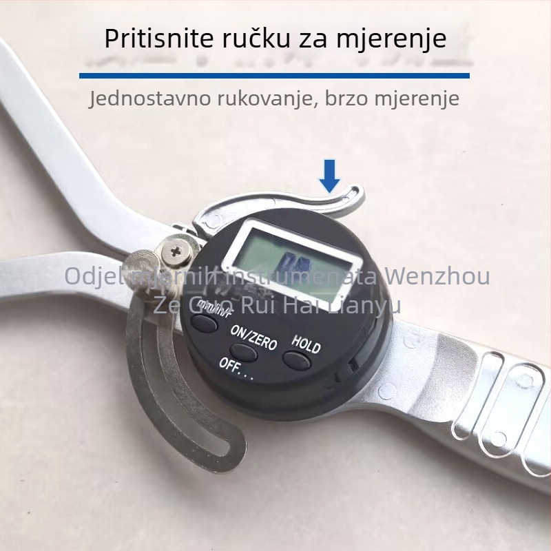 Lianyu digitalni klizni mjerač velikog raspona, proširena čeljust, digitalni prikaz, vanjski mjerač, 0–150 mm, duljina čeljusti 160 mm