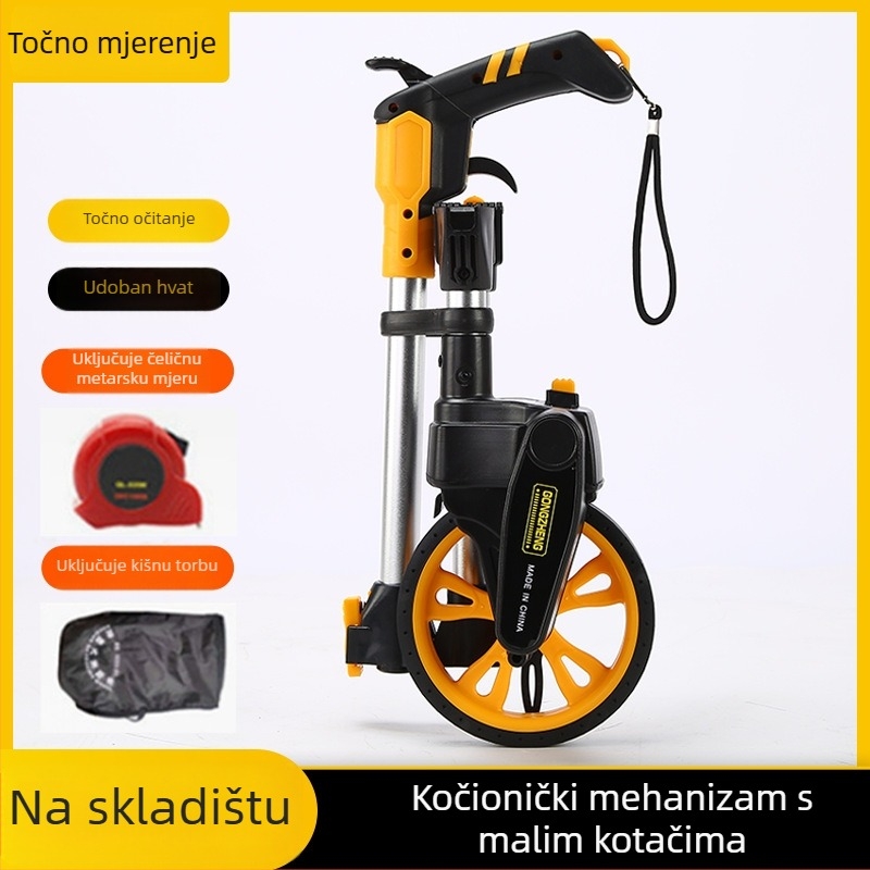 Ručni mehanički daljinomjer s kočnim mehanizmom, domet do 9999 m, točnost 99%, masa 1650 g