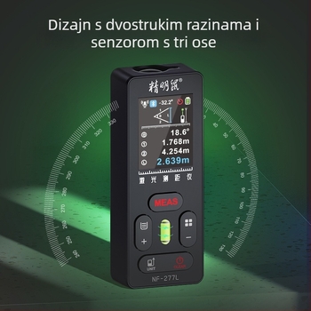 NF-277L Vanjski laserski daljinomjer s infracrvenim mjerenjem i elektronički ravnalo s križnim označivanjem