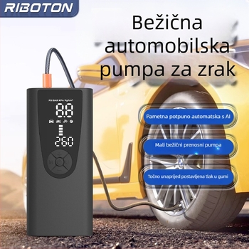 Bežična automobilska pumpa za zrak, prijenosna električna pumpa za gume s digitalnim displejem, 30 L/min, 5V, napajanje baterijom, USB punjenje