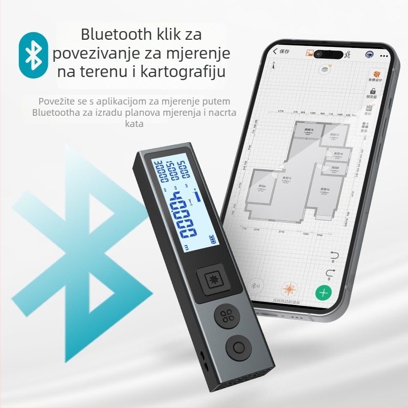 MiLESEEY Mini laserski mjerač udaljenosti – model M130, šifra proizvoda M120 serija