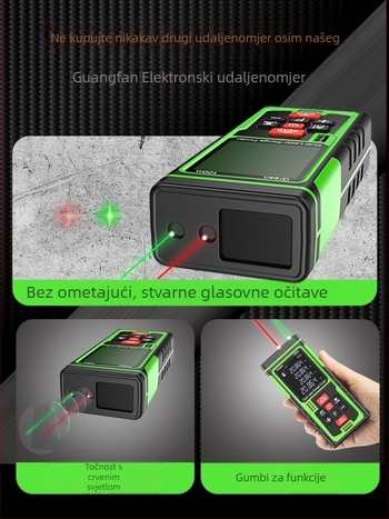 Vanjski laserski mjerač udaljenosti s infracrvenim digitalnim ravnalom, visoka preciznost, model Cjy