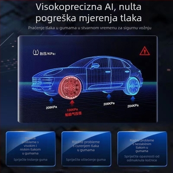Bežična pumpa za zrak za auto i bicikl, 80W, ABS kućište, jednocilindrična, 30 L/min, s manometrom
