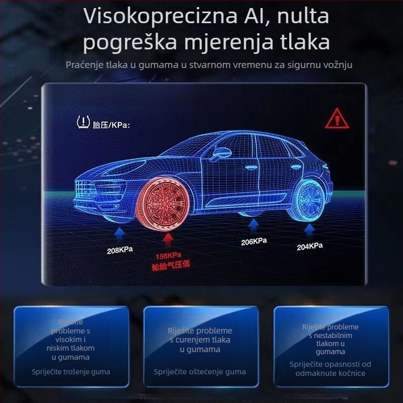 Bežična pumpa za zrak za auto i bicikl, 80W, ABS kućište, jednocilindrična, 30 L/min, s manometrom