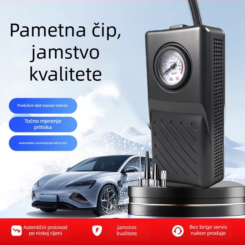 Bežična automobilna pumpa s dvostrukim cilindrom — 48V, 120W, 50 L/min, radno vrijeme 5–20 minuta