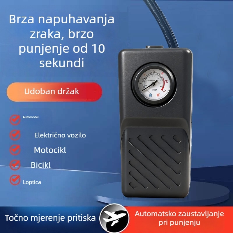 Bežična automobilna pumpa s dvostrukim cilindrom — 48V, 120W, 50 L/min, radno vrijeme 5–20 minuta