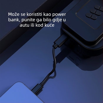 Automobilski napuhivač s ugrađenom Power Bankom, s dva ili više cilindara, 100W, 14.8V, protok zraka 35 L/min, izuzetno brzo napuhivanje