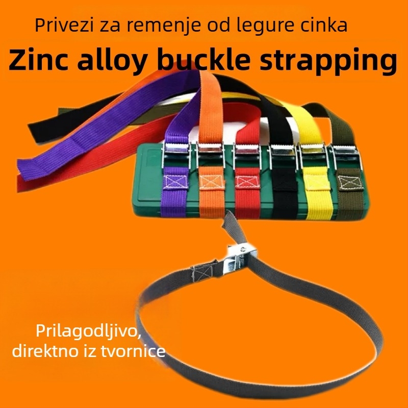 Remeni za teret s kopčom od cinkove legure, traka od najlona-poliester-PP, MH20-25, za sigurno pričvršćivanje prtljage i robe