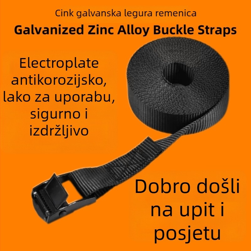 Remeni za teret s kopčom od cinkove legure, traka od najlona-poliester-PP, MH20-25, za sigurno pričvršćivanje prtljage i robe