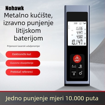 Laserski mjerač udaljenosti – ručni infracrveni mjerač s digitalnim zaslonom, visoka preciznost